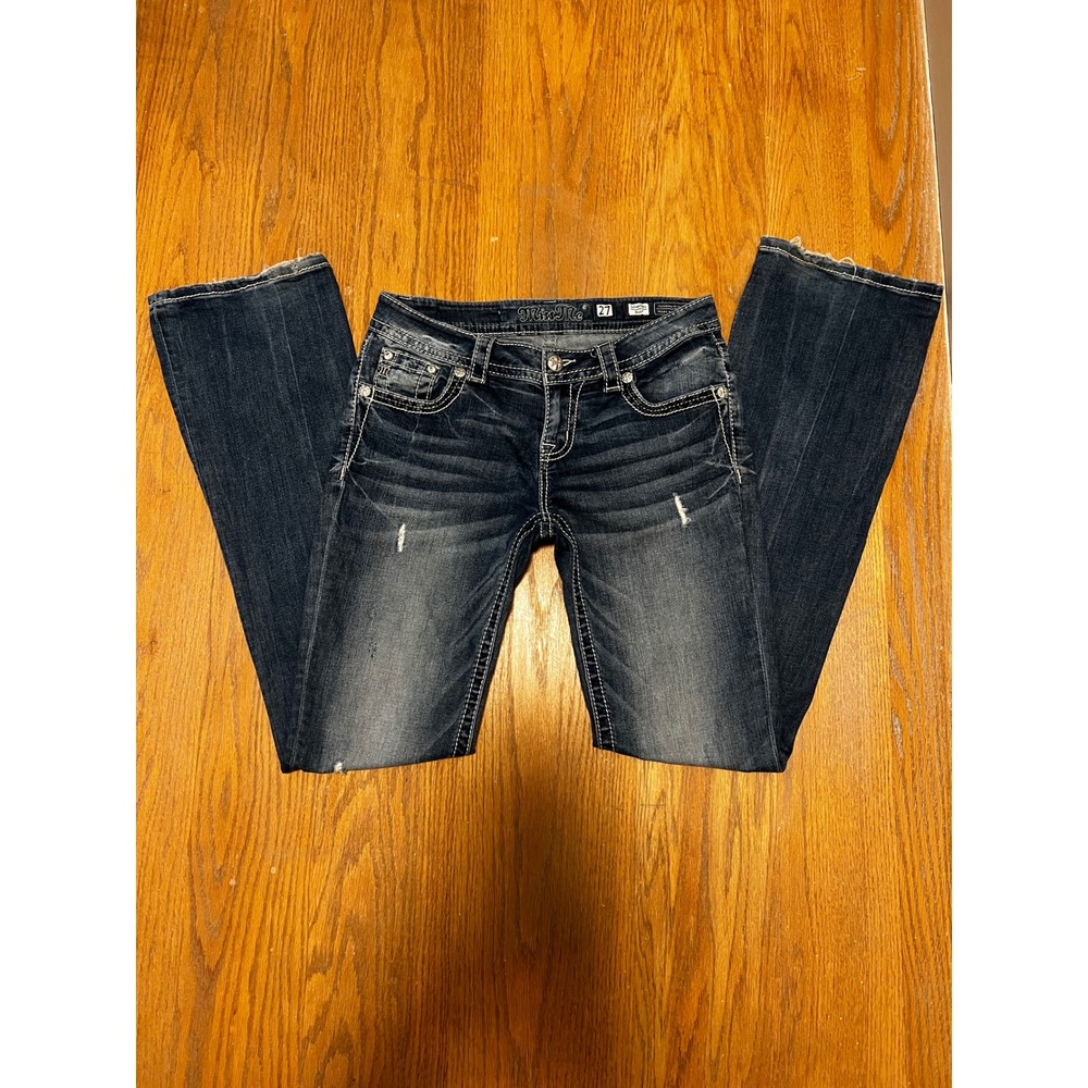 y2k 2000s Miss Me signature bootcut bedazzled embroidered festival western jeans
